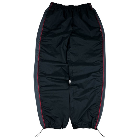 DIESEL Black Track Parachute Pants Joggers Mens Medium Athletic Y2K Baggy Luxury - Picture 2 of 7